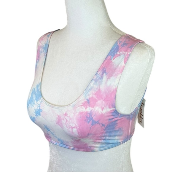 Frankies Bikinis - NWT, ‘Twenty Five’ Bikini Top, Funfetti Tie-Dye - Pink Large - Picture 7 of 11